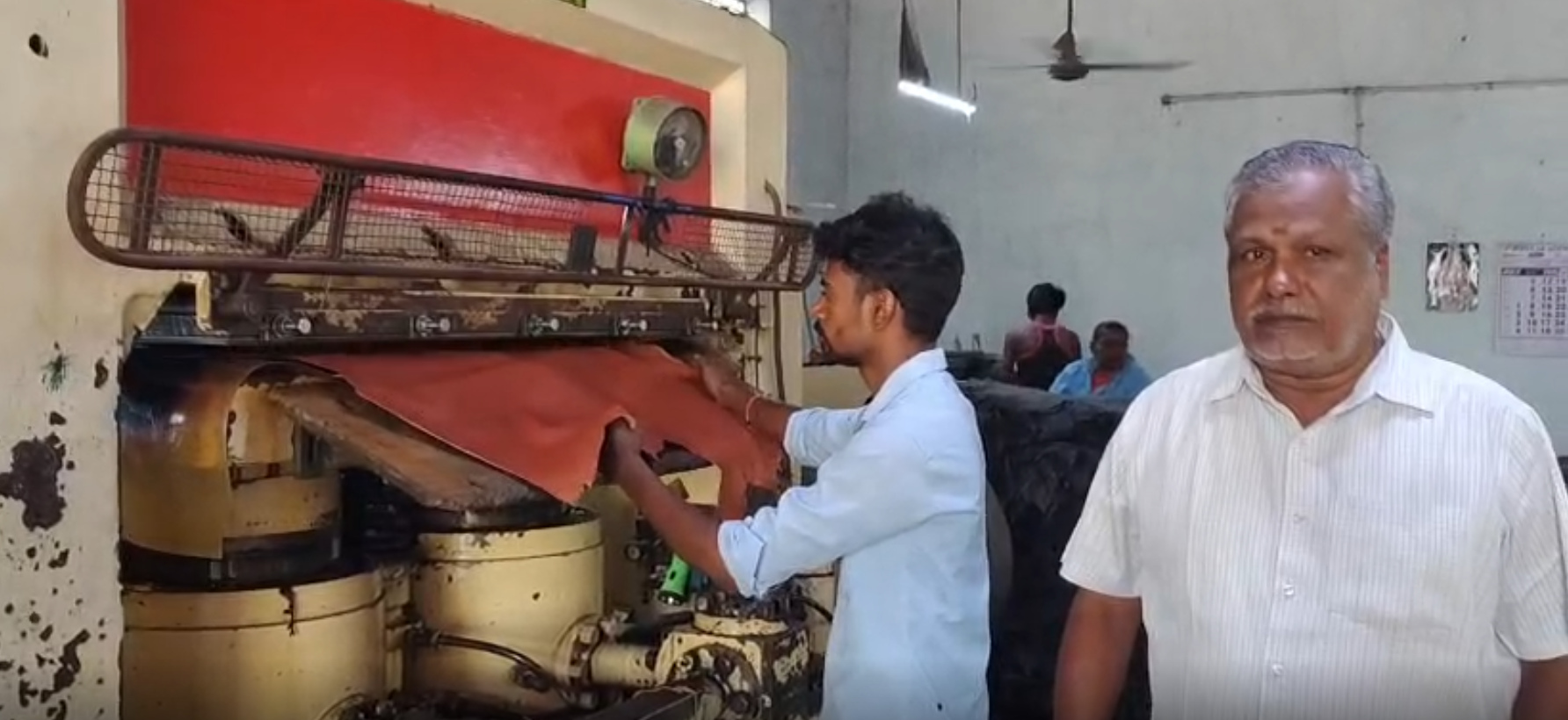Leather machinery job work — processing
